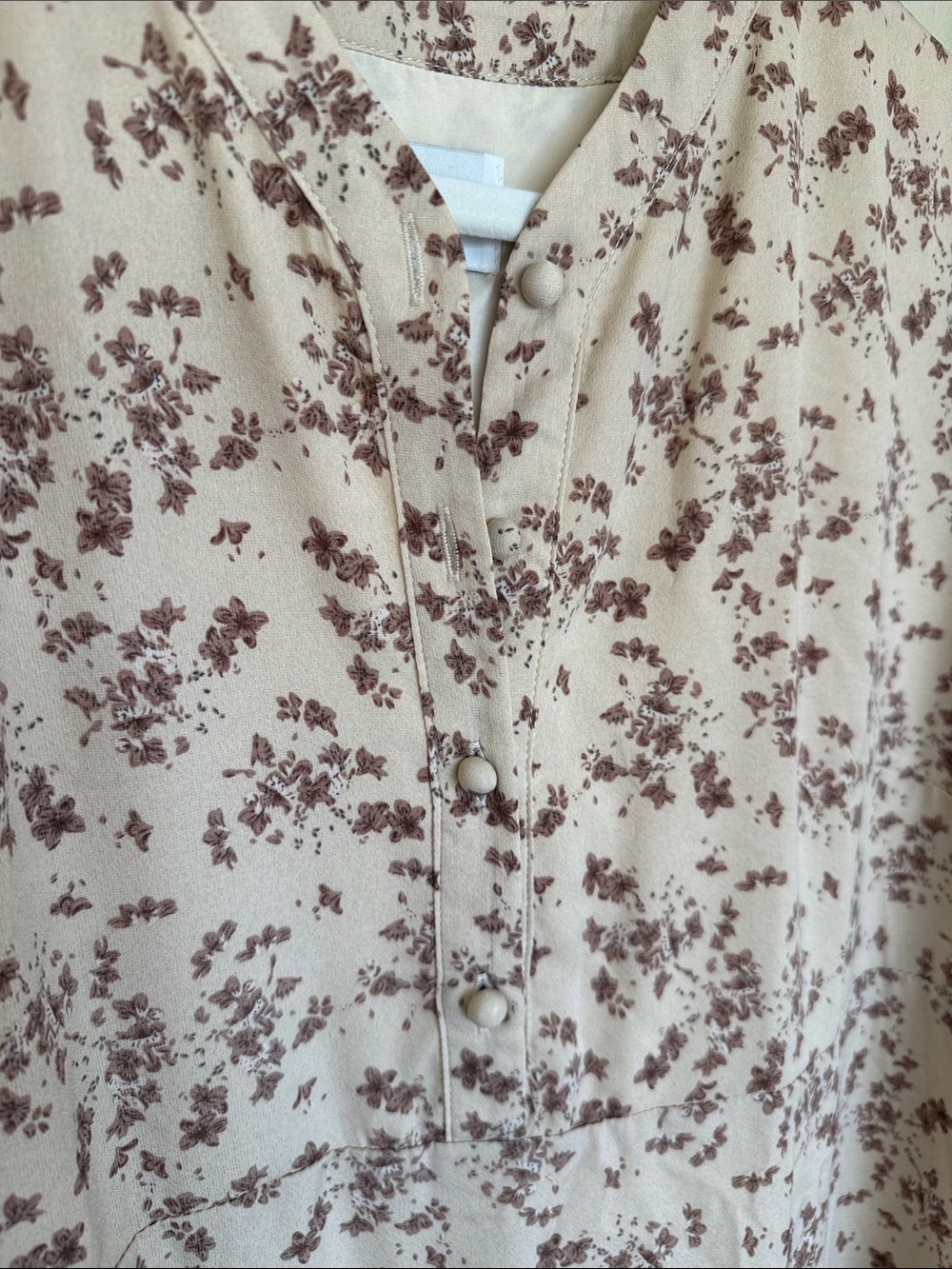 Dainty Jewells Fate Found US Beige and Brown Floral Tiered Maxi Dress XL - Picture 5 of 9